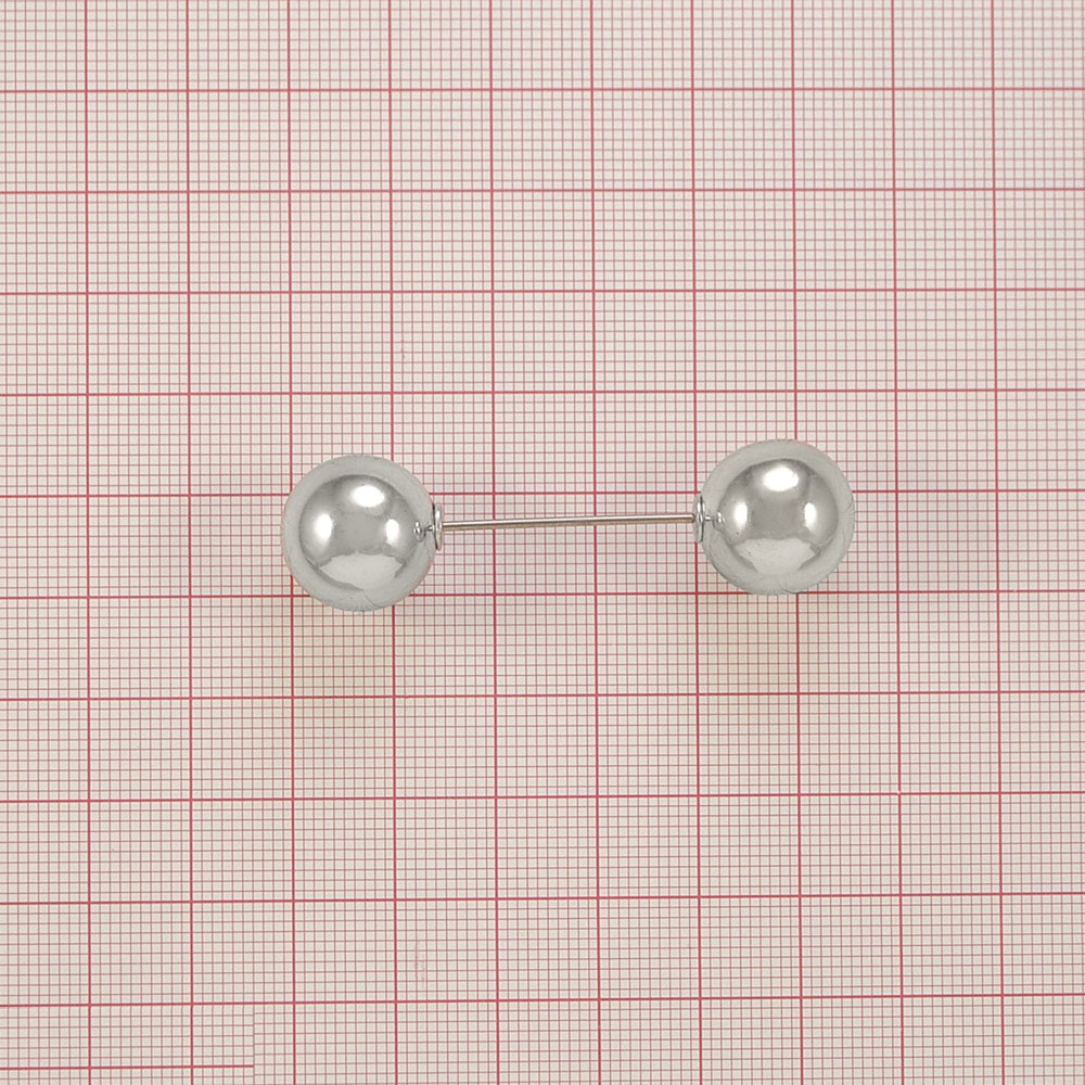 Булавка 2 шара 5см, D 1,6см никель, шт. Булавки