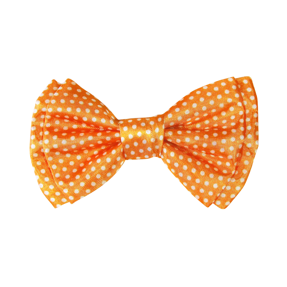 Аппликация декор обувная SAF2198 9*6см оранжевый бантик, бел. мелк. горох, шт. Аппликации Пришивные Обувные