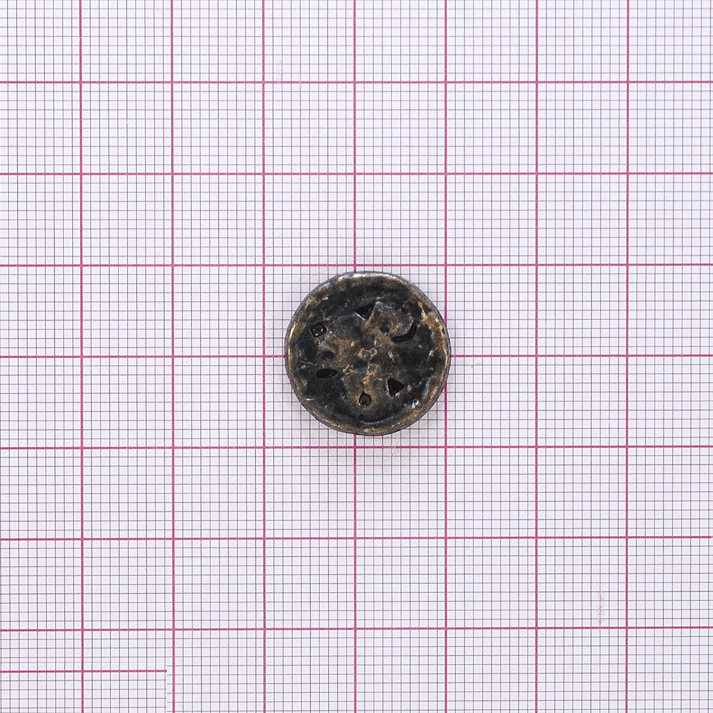 Пуговица TR-17-28 ant 17мм. Пуговица металлизированная