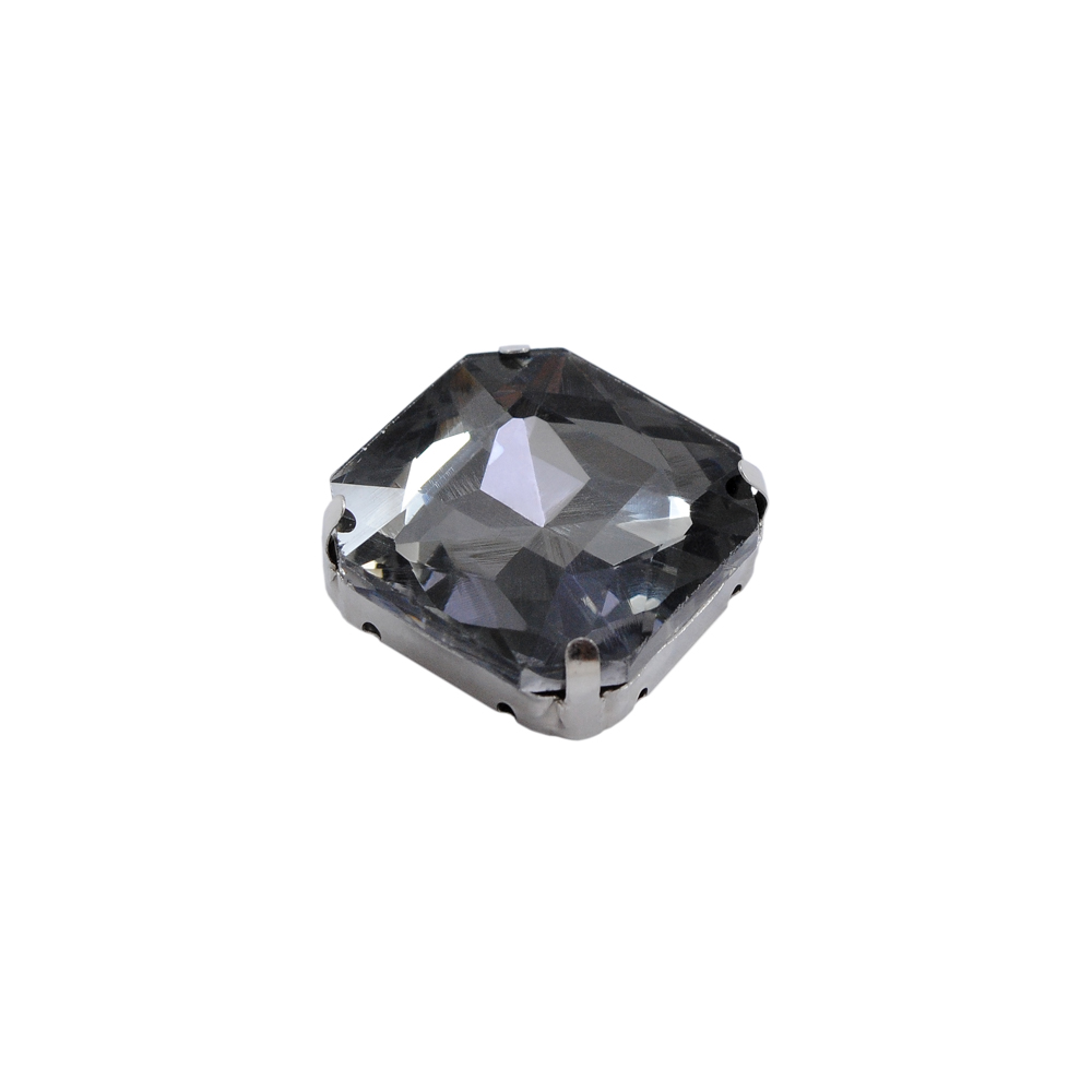 Стразы пришивные в металле, квадрат, 2,3*2,3см, black diamond, шт. Стразы пришивные в металле