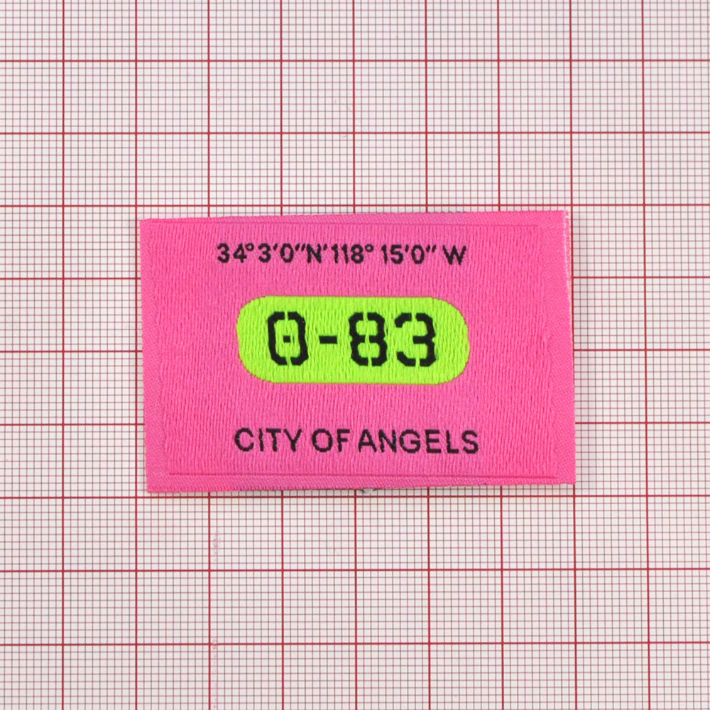 Лейба ткань О-83, 3,5*5,5см, черный, розовый, салатовый, шт. Лейба Ткань