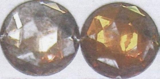 Стразы стеклянные пришивные №25 круглый янтарный (25мм), 1тыс.шт. Стразы пришивные