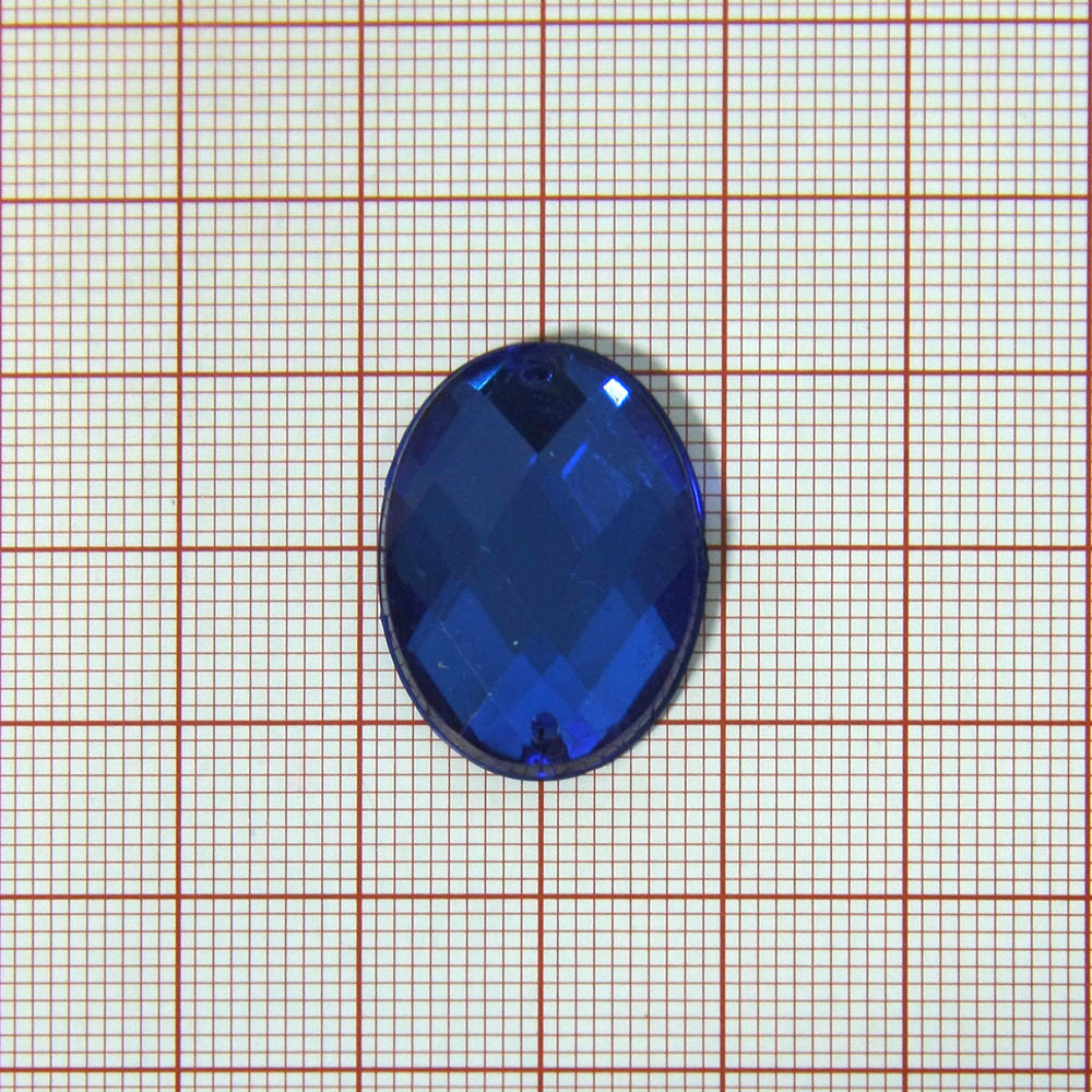 Стразы Д пришивн. овал 18*25мм темн-голубой 9, 1тыс.шт. Стразы пришивные