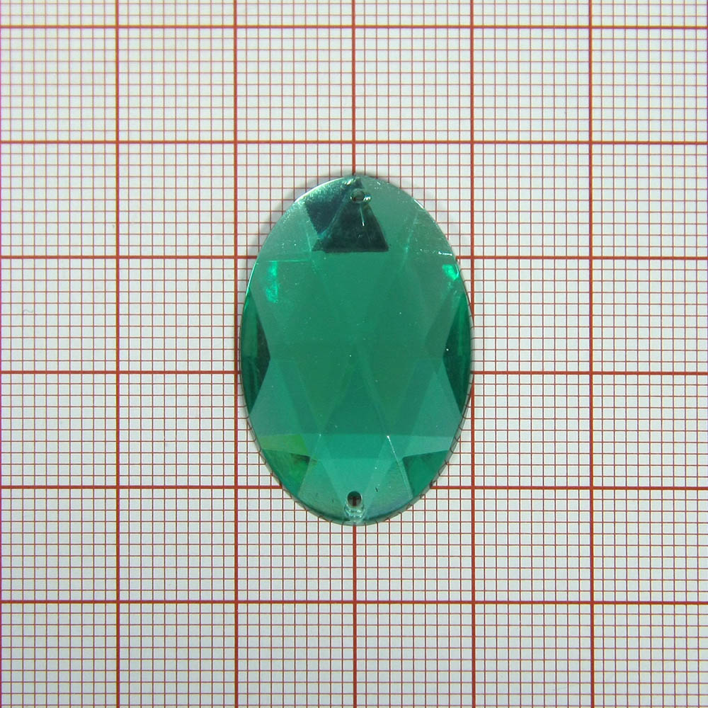 Стразы Д пришивн. овал 20*30мм св-зелен 39, 1тыс.шт. Стразы пришивные