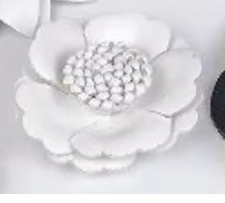 Шеврон кожзам пришивной Ромашка, 4,5*4,5см, белый, шт. Нашивка Кожзам