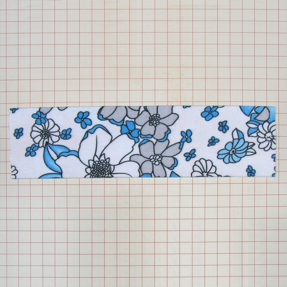 Резинка №44, 6см, Ромашки, белая, ярд. Резинка