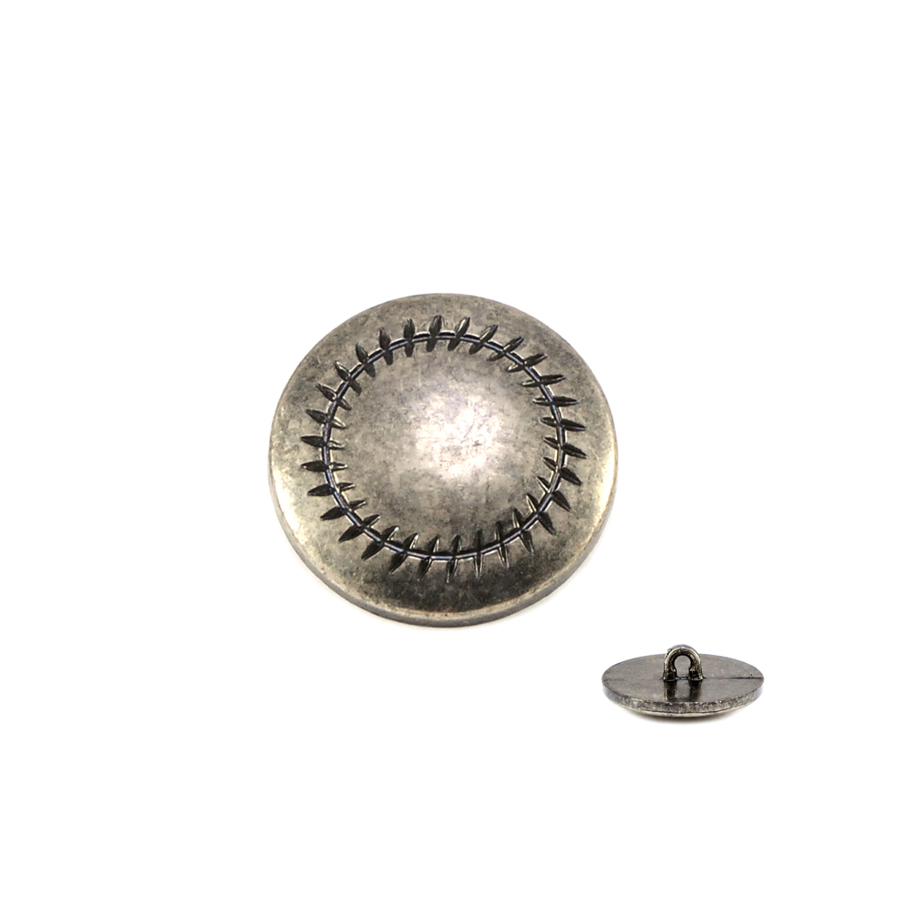 Пуговица TR-56 oxid 25мм. Пуговица металлизированная