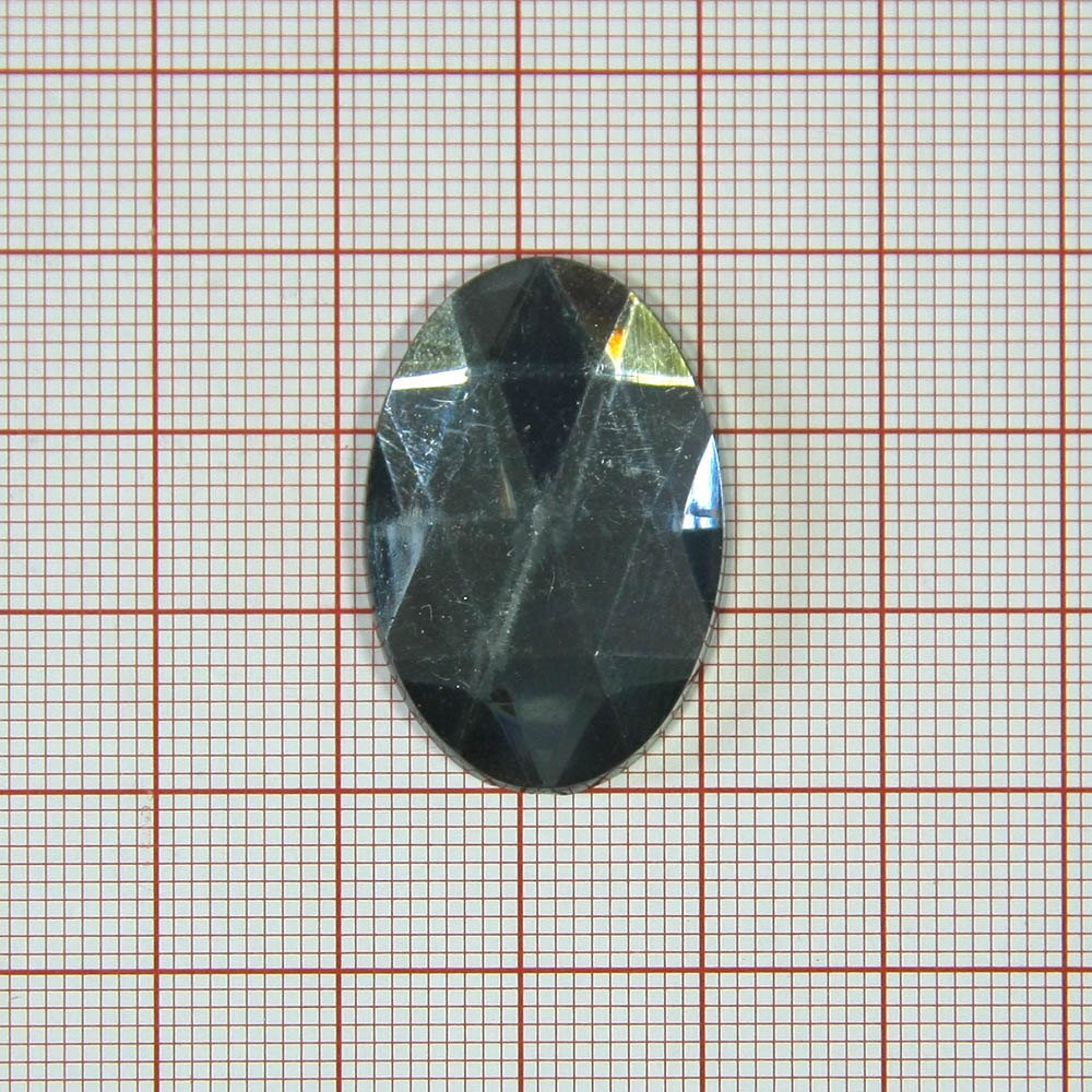 Стразы Д на клей, овал 20*30мм серый 6, 1тыс.шт. Стразы на клей