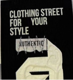 Шеврон Clothing street, черный, белый, шт. Нашивка Ткань