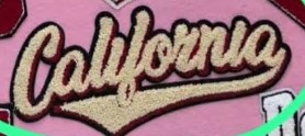 Шеврон пришивной махровый California, бежевый, черный, белый, шт. Нашивка Махровая