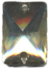 Стразы пришивные прямоугольные 13*18мм зеркальный Кристалл, шт. Стразы пришивные