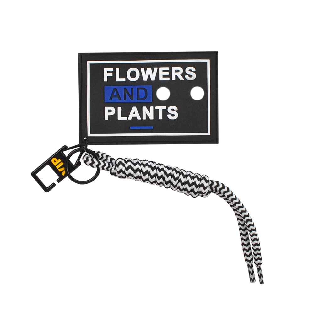 Подвеска резиновая со шнурком Flowers, 6*9см, черный, белый, желтый, синий, шт. Подвески