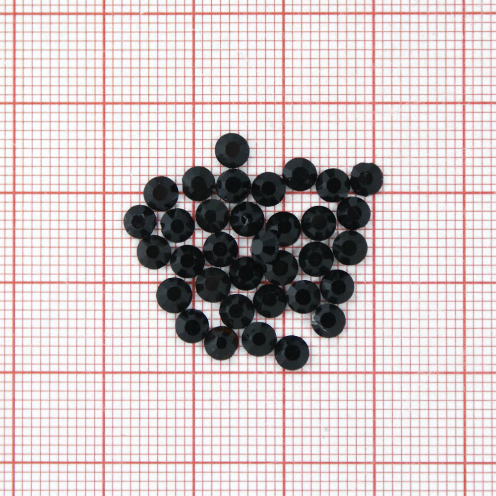 SW Камни клеевые/Т/SS16 черный (jet black), 1уп /28,8тыс.шт/. Стразы DMC 100-1000 гросс