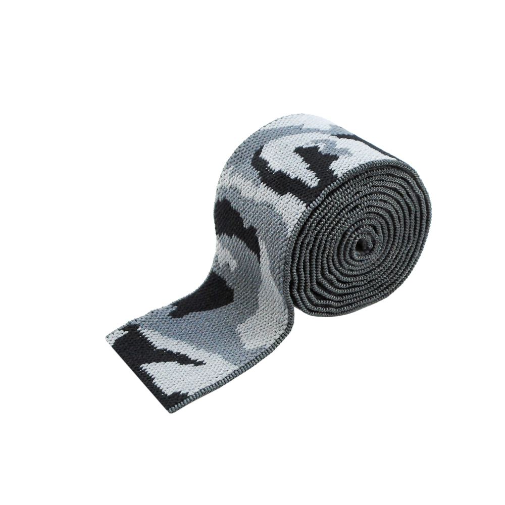 Резинка Камуфляж 3,7см, черный, темно-серый, светло-серый, 50ярд. Резинка