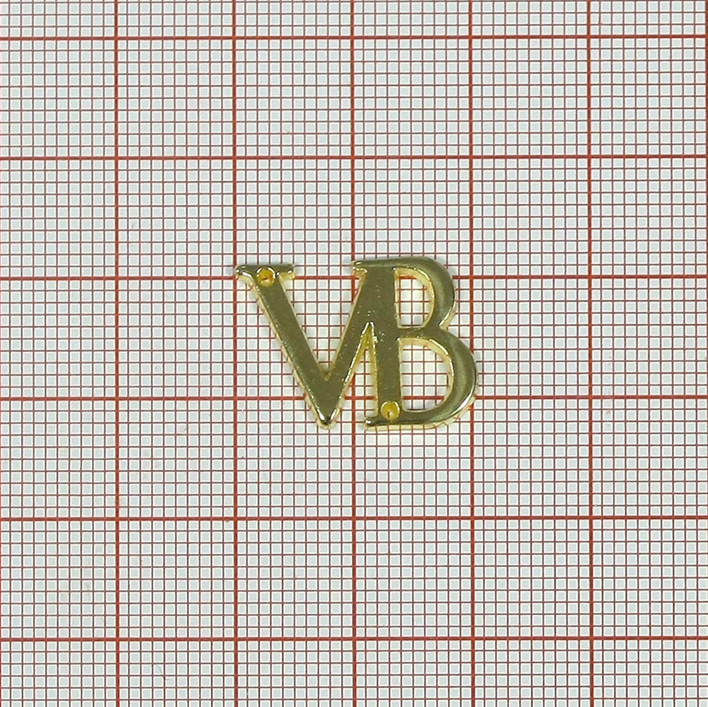 Лейба металл VB 14*20мм /2отв./, Gold. Лейба Металл