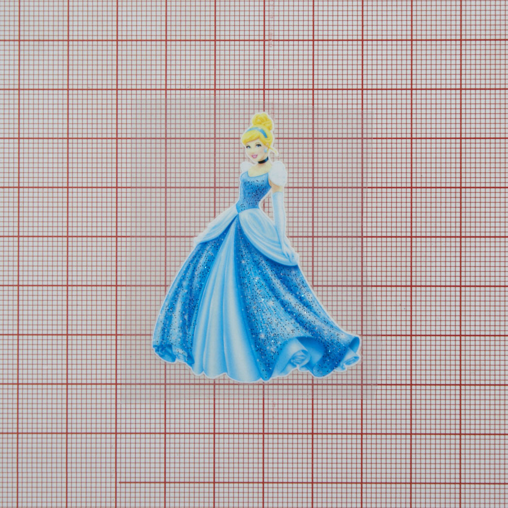 Термоаппликация Золушка Платье голубое 5,3*4,5см, шт. Термоаппликации Накатанный рисунок