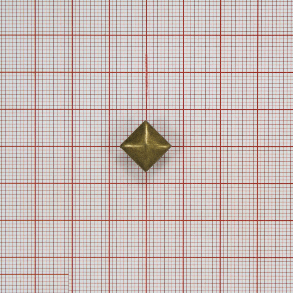 Краб металлический MS-23 квадратная пирамиида 10*10мм ANTIK / 1тыс.шт. Крабы Металл MS
