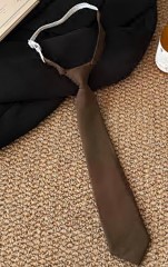 Галстук тканевый (принт ромб), 33см, коричневый, шт. Украшения