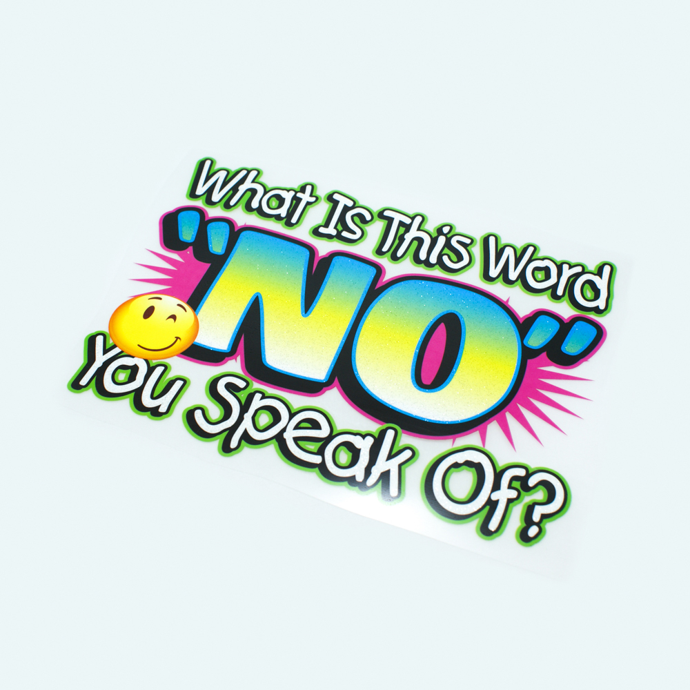 Термоаппликация What is this word NO 19,5*14см.. Термопереводки Надписи