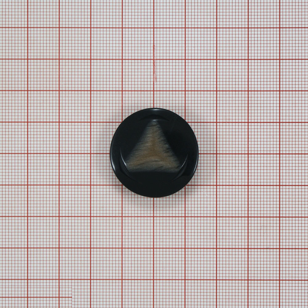 Пуговица №2918 черная / коричневый треугольник. Пуговица декоративная