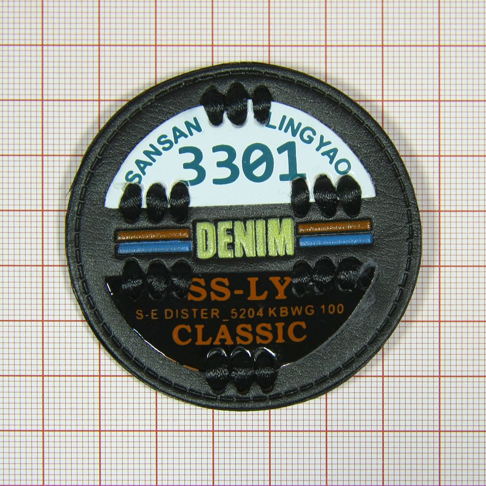 Лейба кожзам A10005 Denim черно-белая, синий . Лейба Кожзам