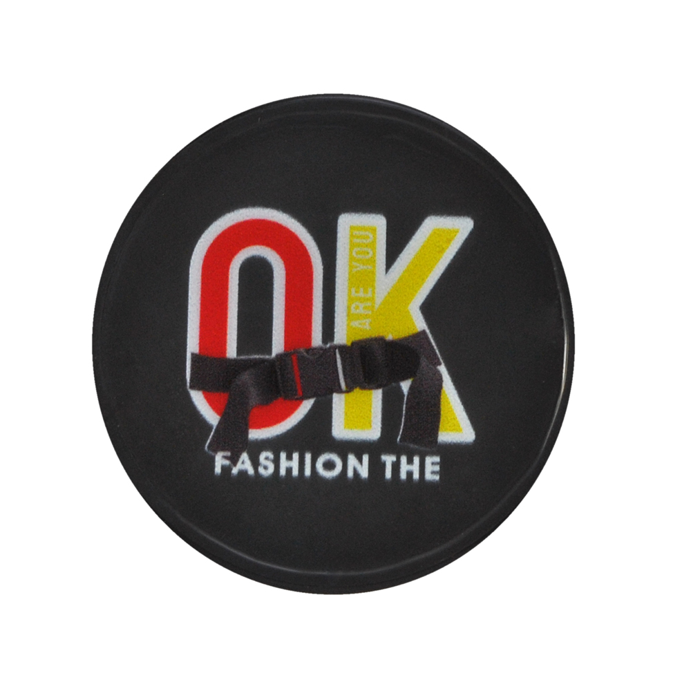 Лейба рез. и клеен.Fashion the OK.4,8*4,8см, бел.,черн., желт.кр..шт. Лейба Клеенка