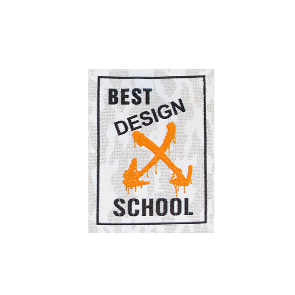 Лейба клеенка  SCHOOL, 3*4см, белый, черный, коричневый, шт. Лейба Клеенка