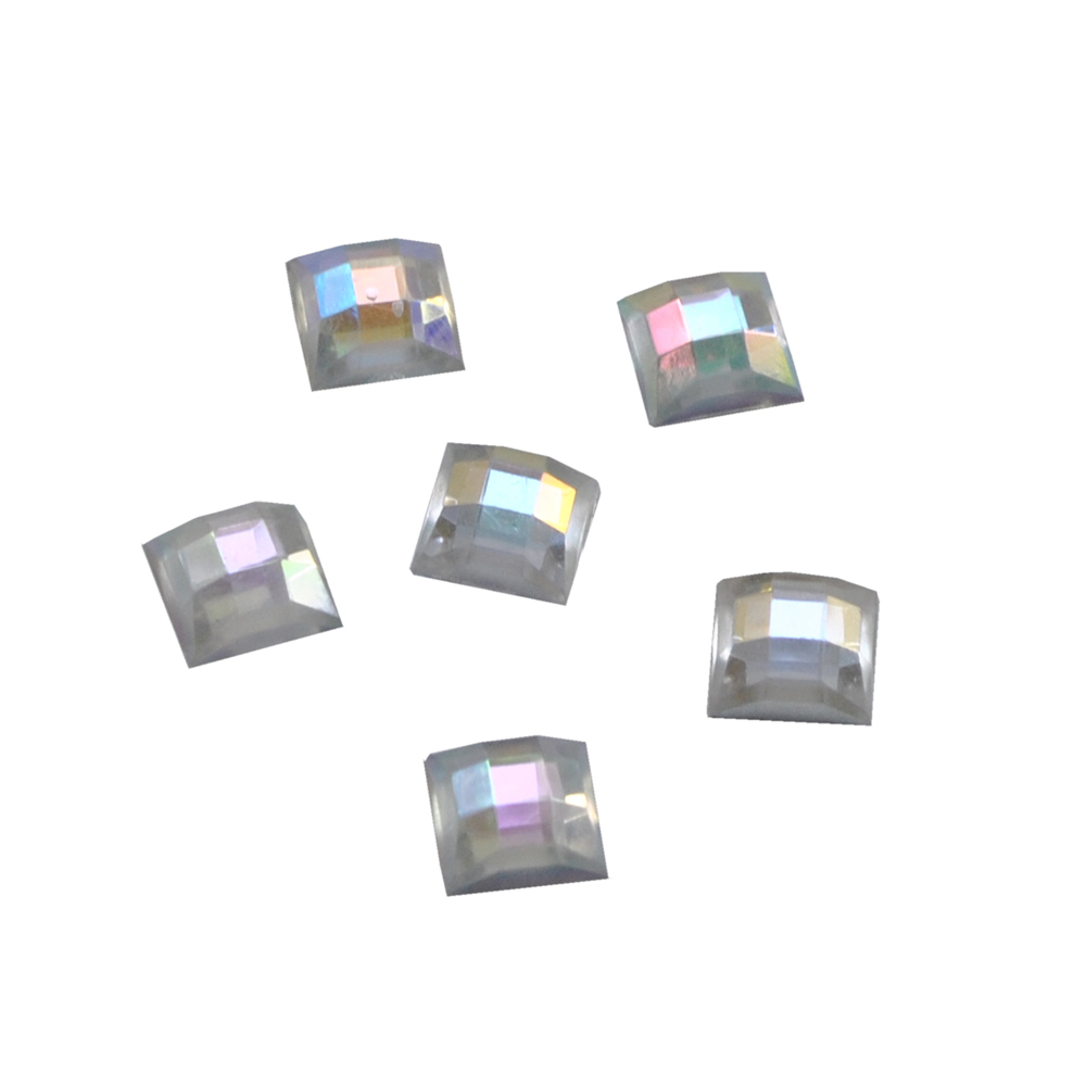 Стразы Д на клей, квадрат 8*8мм бел.хамелеон 38АВ, 1тыс.шт. Стразы на клей