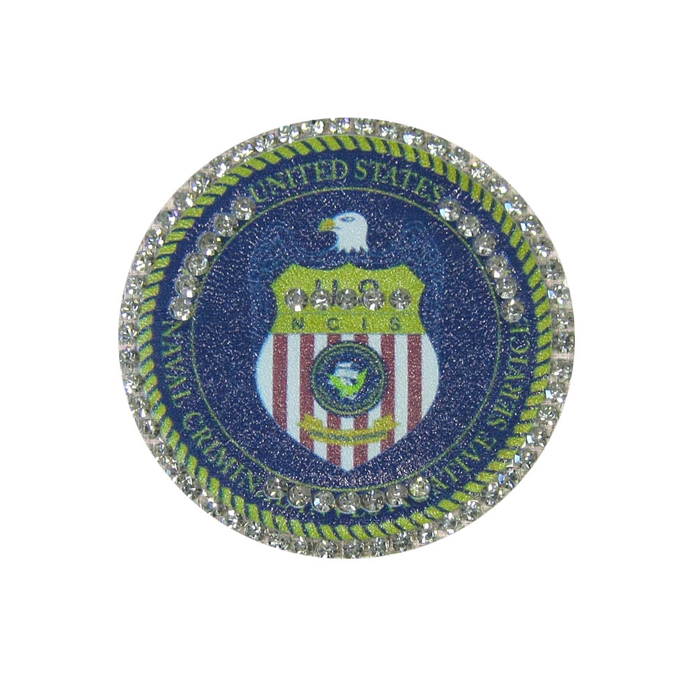 Аппликация клеевая кожзам стразы USA Герб 50мм темно-синий, желтый, красный, белый, белые камни, шт.. Аппликации клеевые Кожзам