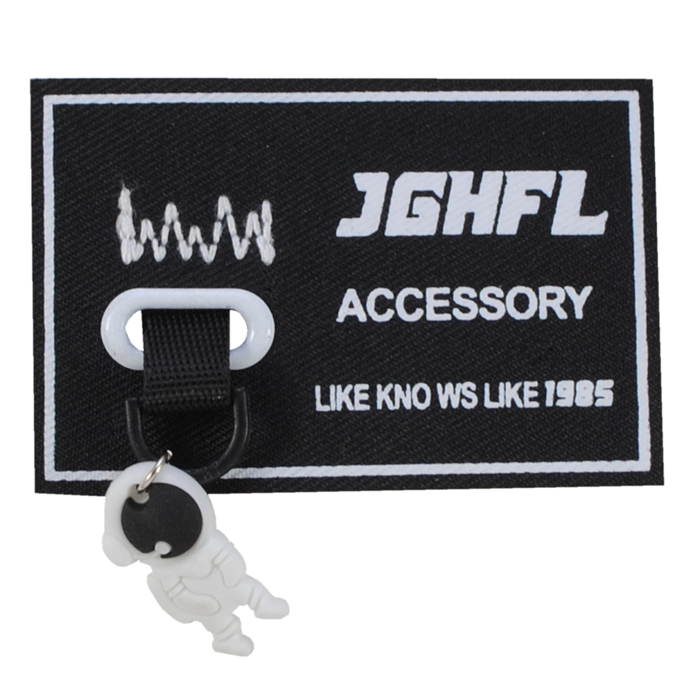 Лейба К/З черн., бел., ACCESSORY, подвеска белый космонавт 5*7,5см., шт.. Лейба Кожзам