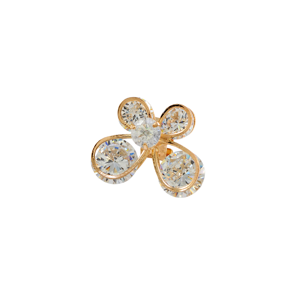 Краб Камень оправа Бабочка 18*15мм GOLD, камни кристаллы 8мм и 6мм /на скобе/ . Крабы Металл Цветы, Жуки