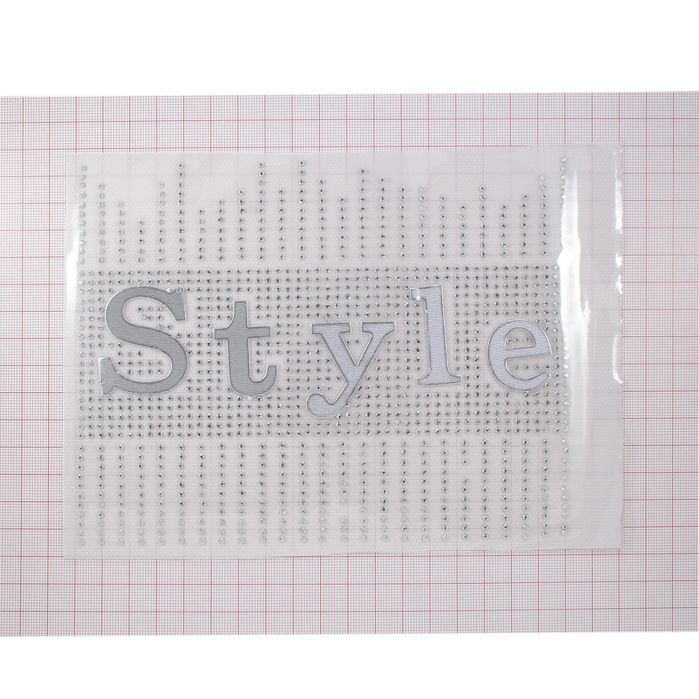 Термоаппликация из страз SS8  STYLE, 18*14см, серебро, шт. Аппликации клеевые Рисунки из страз