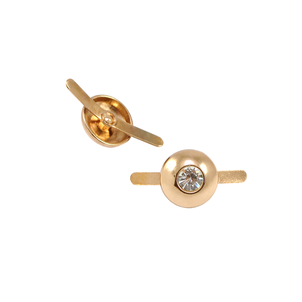 Краб металлический 14мм бел.камень GOLD, шт. Крабы Металл Геометрия