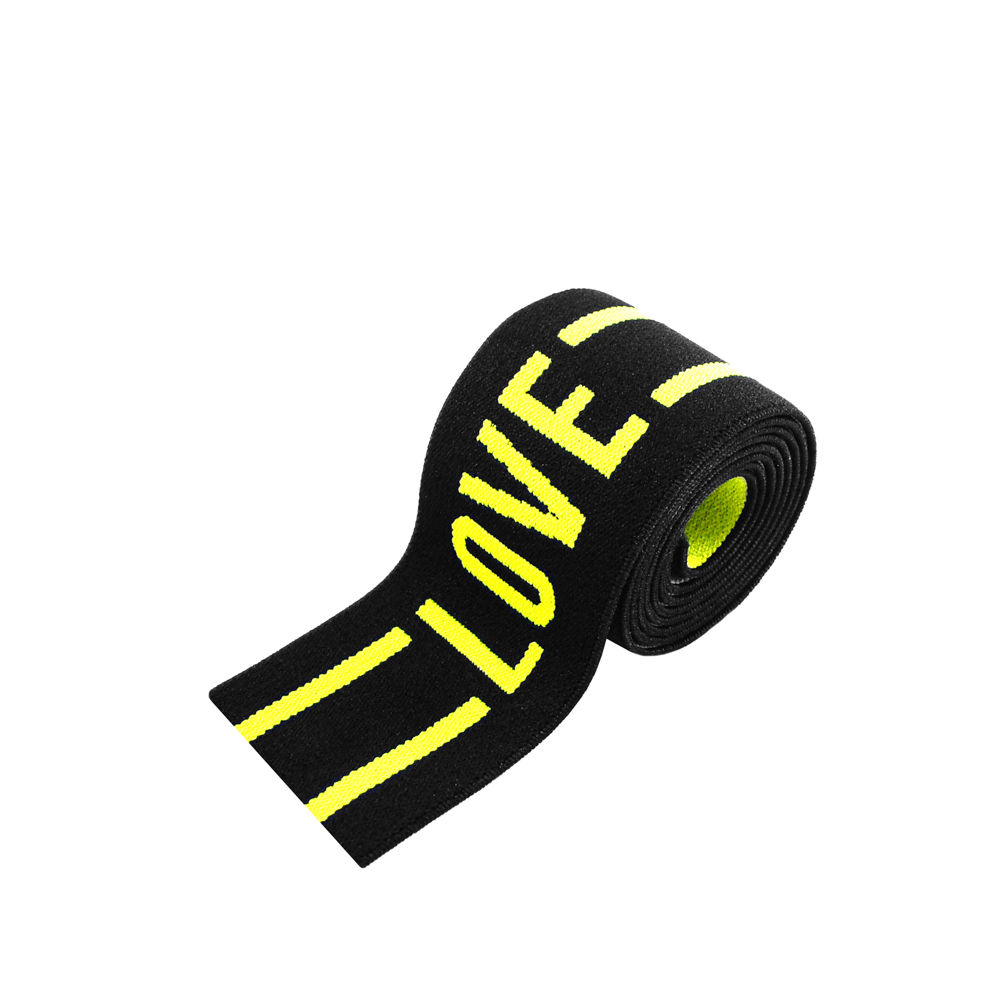 Резинка LOVE 4,2см, черный, салатовый, 50ярд. Резинка