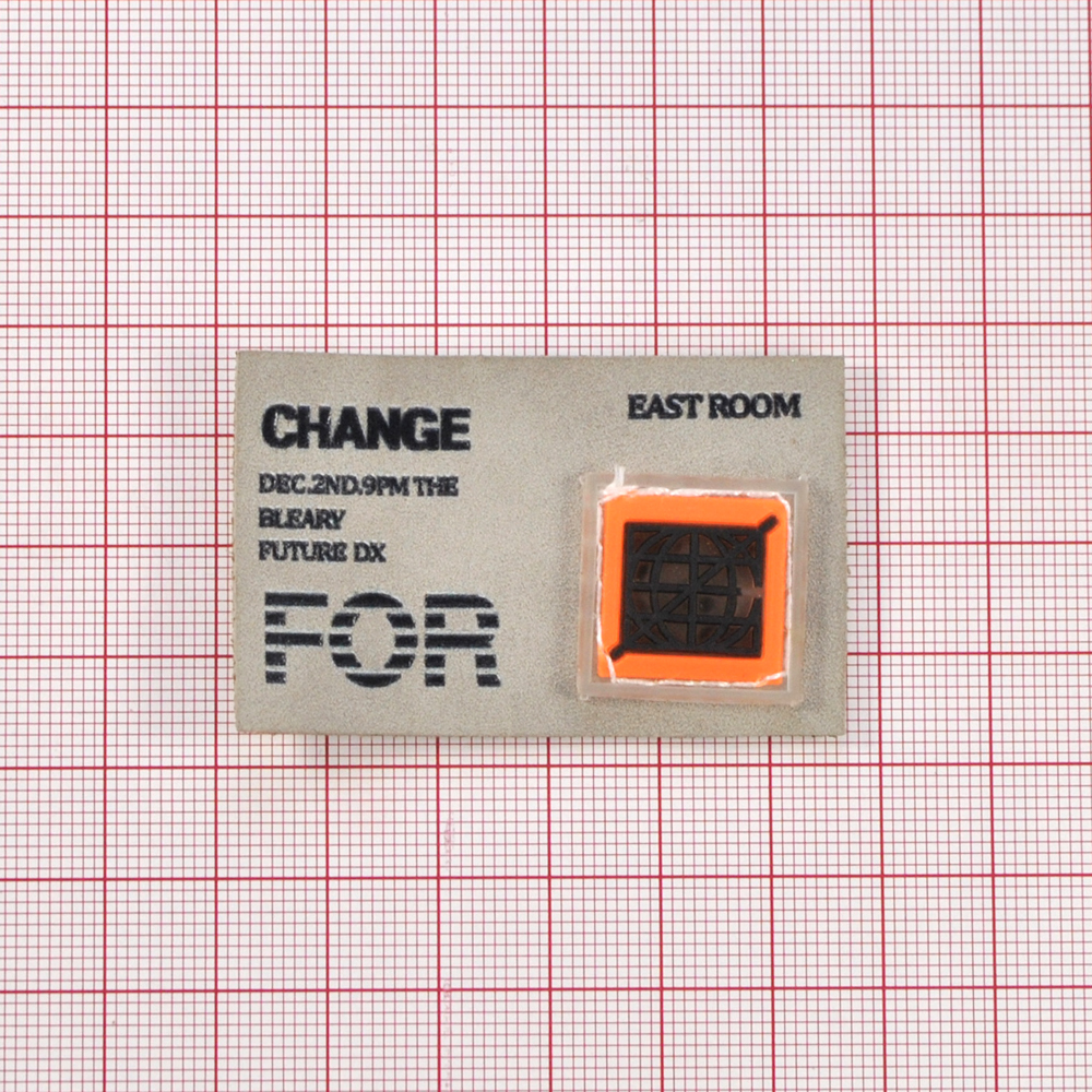 Лейба кожзам CHANGE, 5,5*3.5см, черный, оранжевый, серебро, шт. Лейба Кожзам