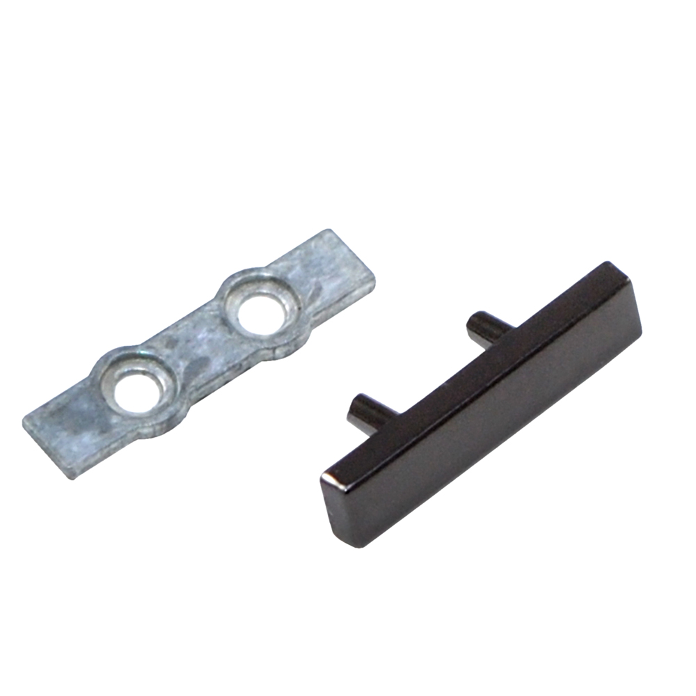 Хольнитен металл Планка 20*4мм на 2 ножках, с пластиной, Black Nickel, шт . Хольнитен