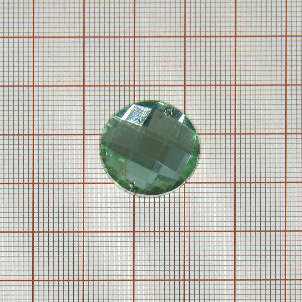 Стразы Д пришивн. круг 20мм св-салатов 3, 1тыс.шт. Стразы пришивные