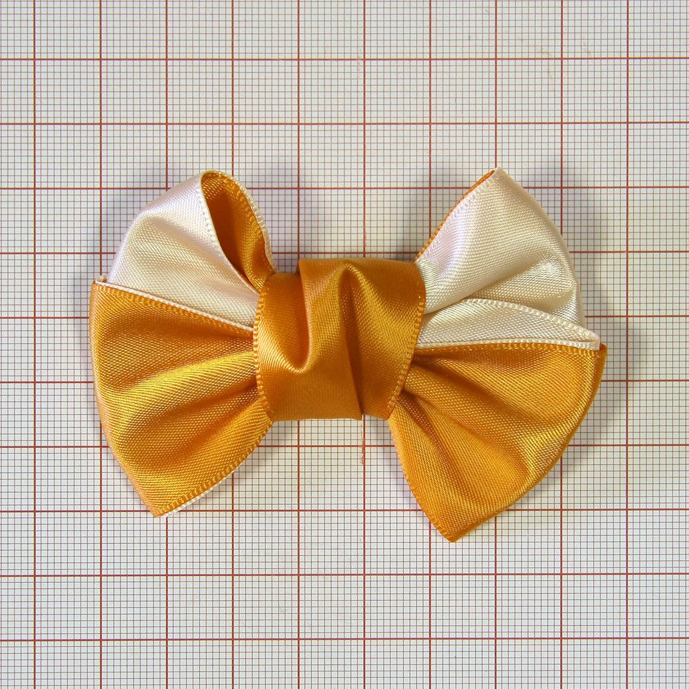 Аппликация декор обувная SABF2125 7,5*5см красно-желтый, персиков. бантик, шт. Аппликации Пришивные Цветы Банты