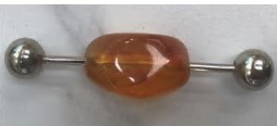 Булавка с бусиной, 5*0,8см, темно-оранжевый, шт. Булавки