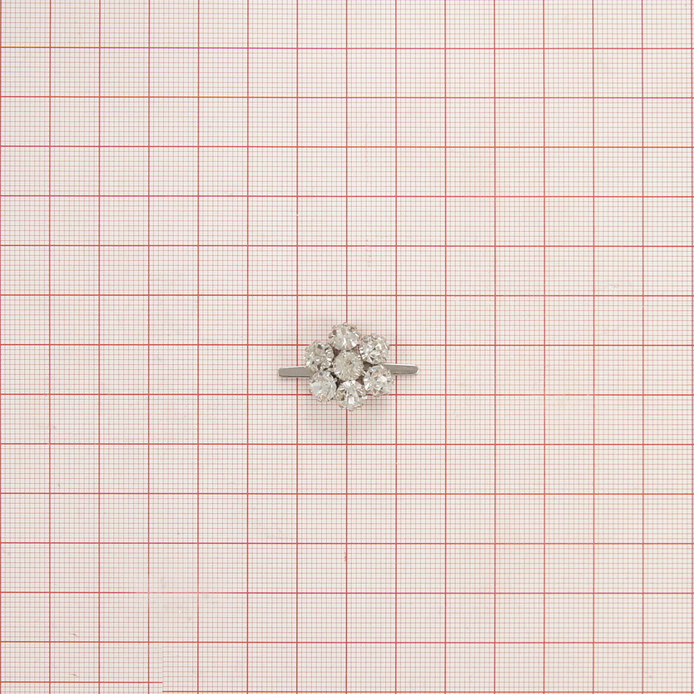 Краб металл NIK Цветок бел. камни, шт. Крабы Металл Стразы