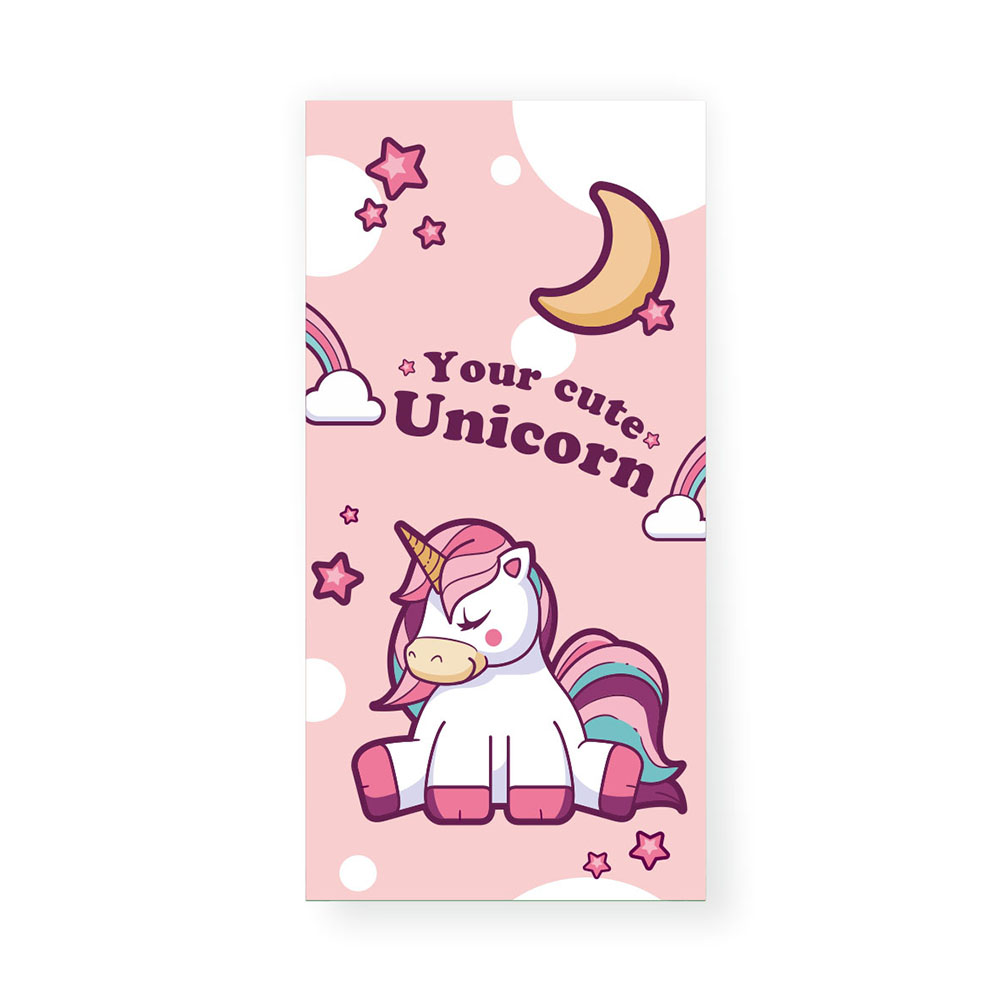 Этикетка бумажная Unicorn (единорог) 40*80мм, глянцевая ламинация /обычный картон 250гр/, шт. Этикетка бумага