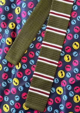 Галстук-шарф,145*5,5см, зеленый, белый, красный, шт. Украшения