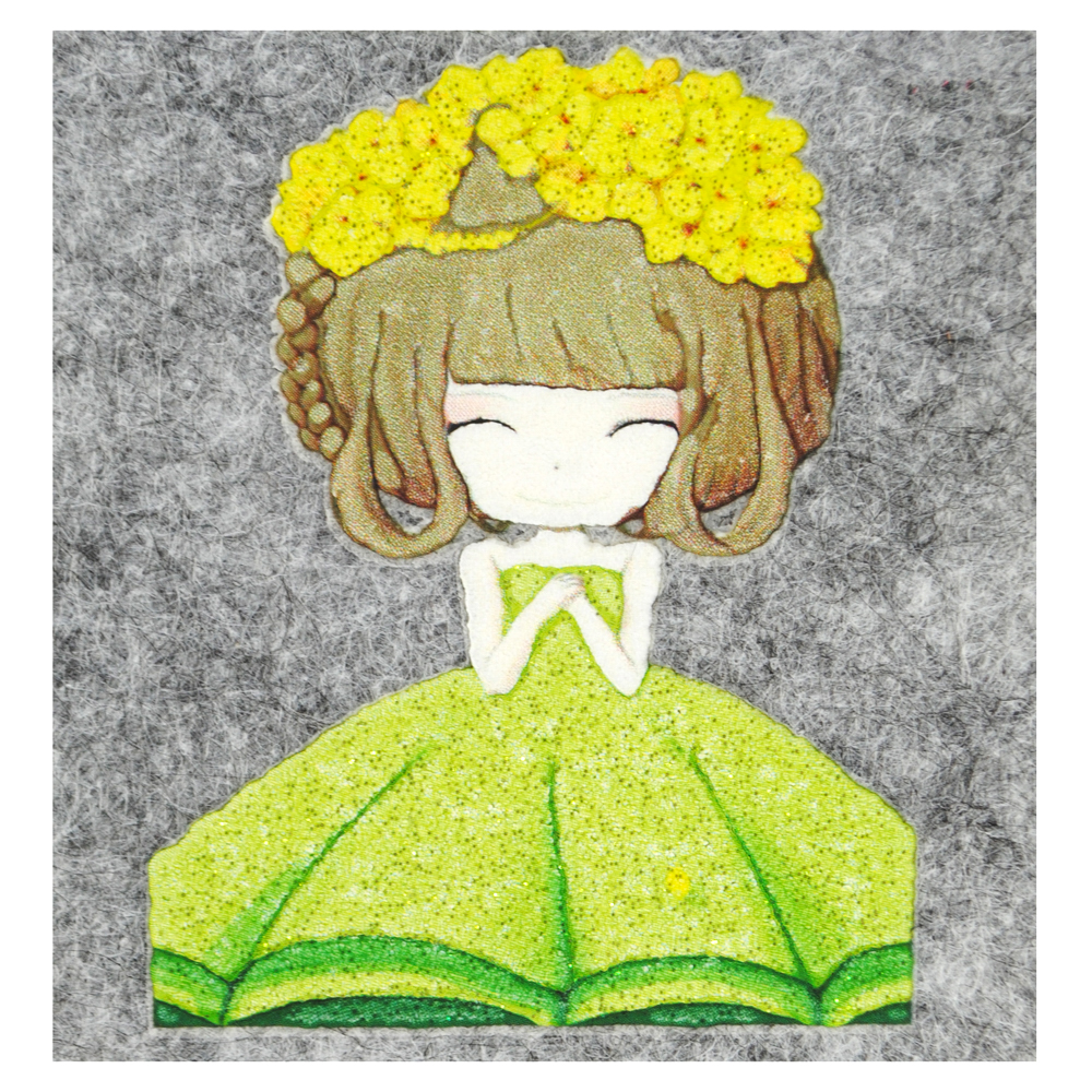 Термоаппликация Девочка ромашка маленькая 4,7*6см., шт. Термопереводки Детские