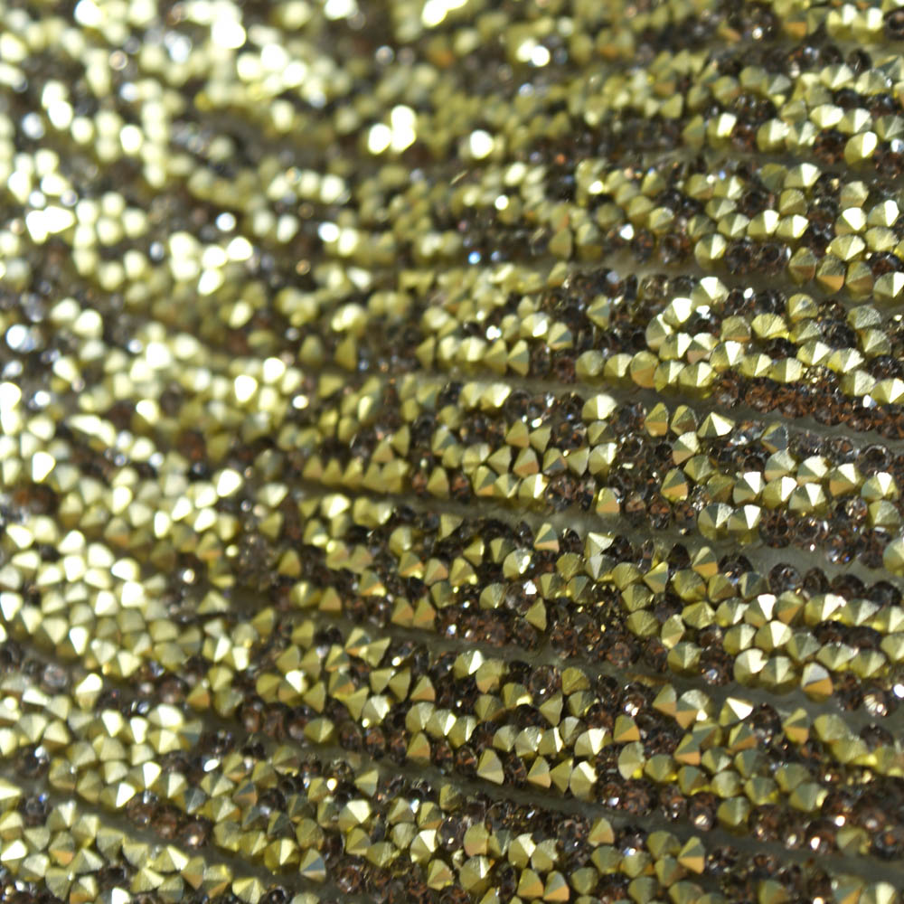 Стразы полотно клеевое №17 гречка АКРИЛ золотисто-серые камни, 25*40см, 1лист. Полотна из страз