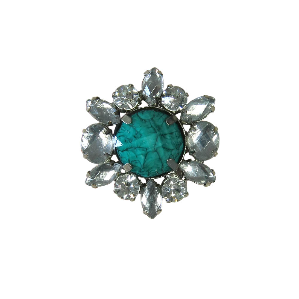 Краб металл HW-2092 краб, бирюзовый камень, NIKEL. Крабы Металл Цветы, Жуки