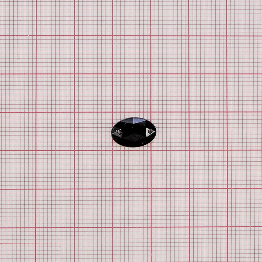 Стразы Д пришивн. овал 8*12мм черный 37, 1тыс.шт. Стразы пришивные