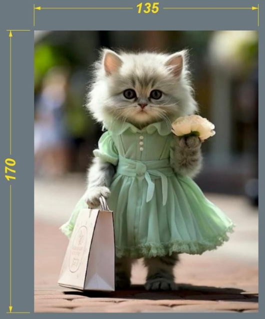 Нашивка, Кошка, 13,5*17cм, микродайвинг, сублимация, лазер, шт. Нашивка