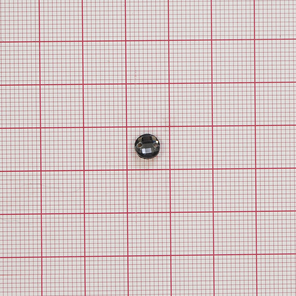 Стразы Д пришивн. круг 6мм темн-серый 20, 1тыс.шт. Стразы пришивные