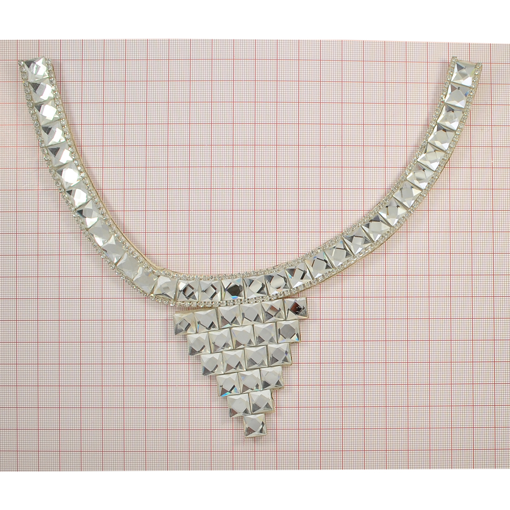 Воротник Лоза белые квадратные камни, шт. Воротники