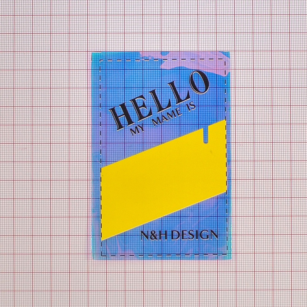 Лейба клеенка HELLO, 11,5*7.5см, прозрачный, желтый, черный, оранжевый, шт. Лейба Клеенка